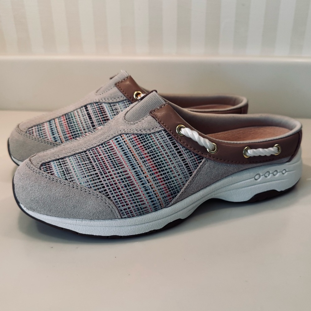 Easy Spirit Womens Travelport Striped Mules Nautical Slip On Clog Sneakers NWOT - Picture 5 of 16